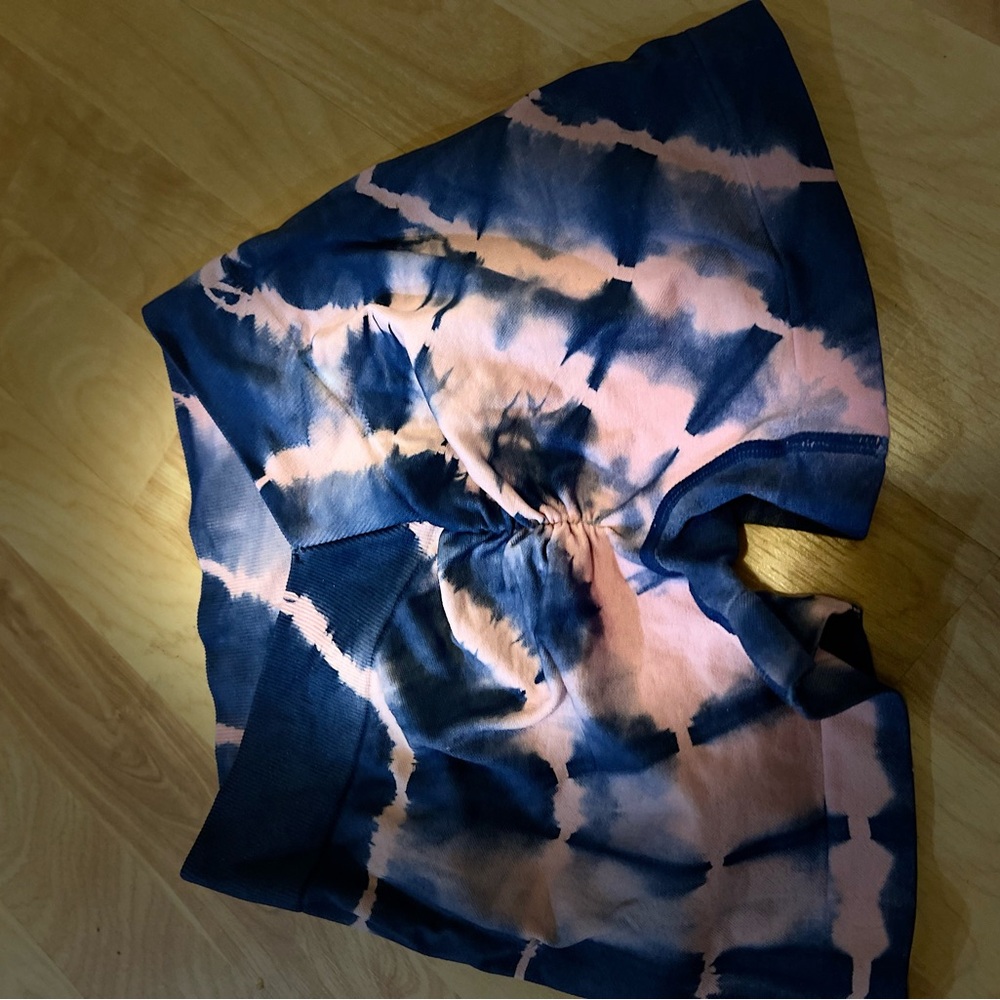 Blue and Pink Tie-Dye Shorts